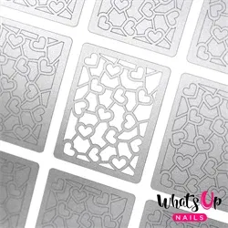 WV346 Heart Network Stencils, 2 ark, (24 stk) Whats Up Nails